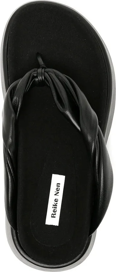 Twist-Strap Platform Flip Flops - Image 4