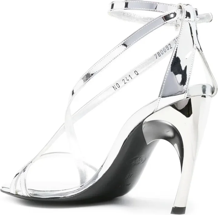 Twisted Armadillo 95mm patent sandals - Image 3