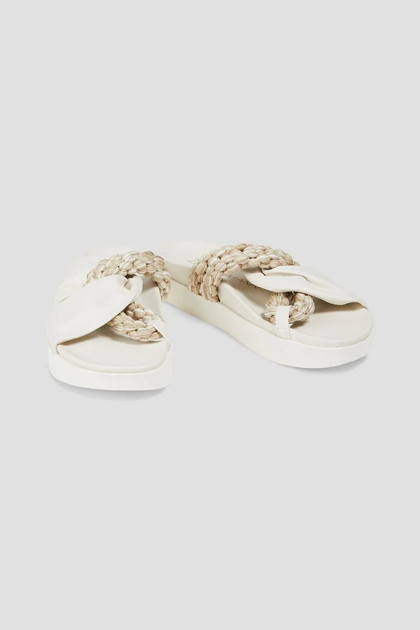 Twisted cord and leather sandals - Image 2