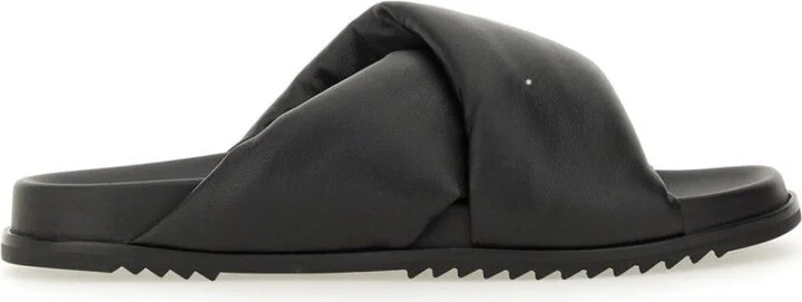 Twisted Design Lamb Leather Slides