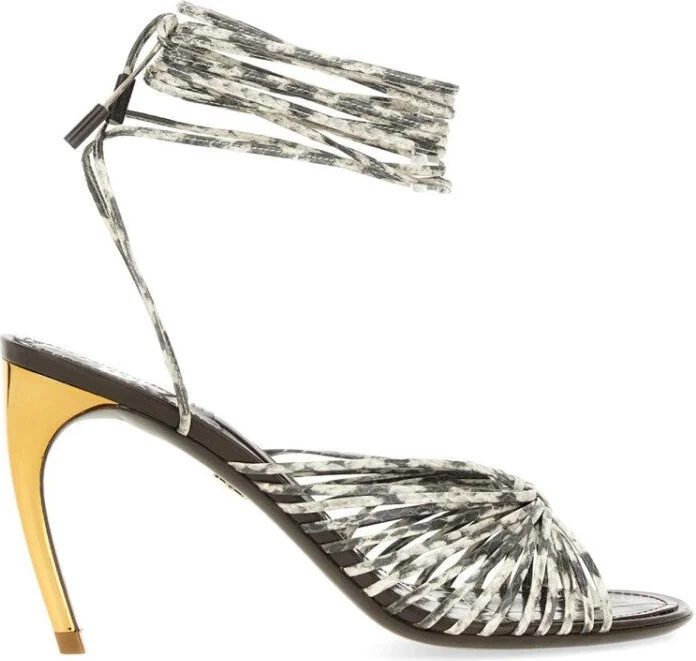 Twisted High-Heel Sandals