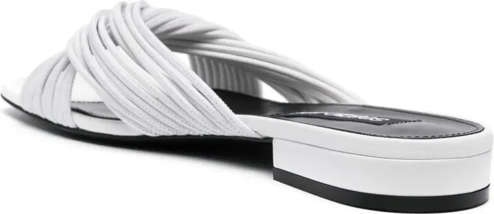 Twisted Leather Flat Sandals - Image 3