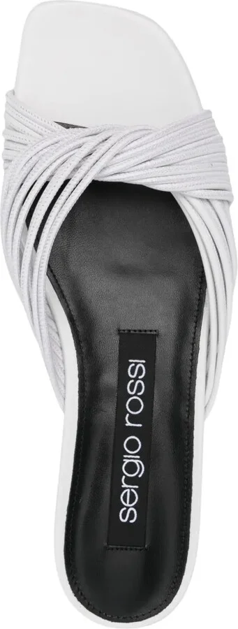 Twisted Leather Flat Sandals - Image 4