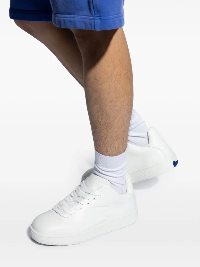 Twisted Metal Detail Leather Sneakers - Image 5