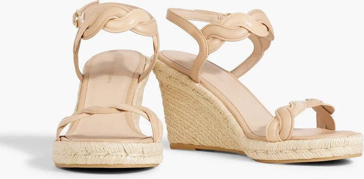 Twisted patent-leather espadrille wedge sandals - Image 2
