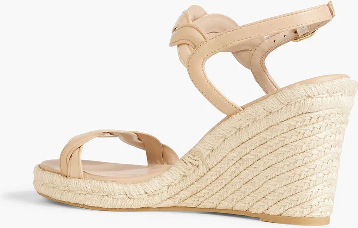 Twisted patent-leather espadrille wedge sandals - Image 3
