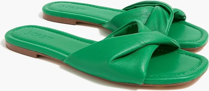 Twisted slide sandals