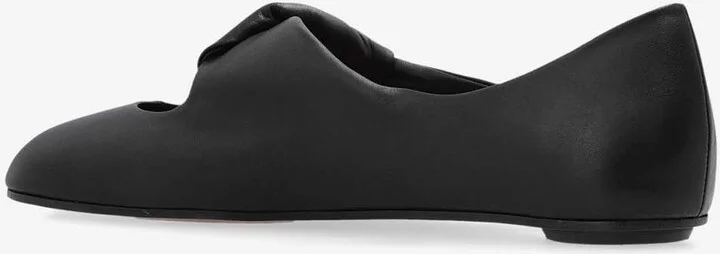 Twisted-Strap Leather Ballet Flats - Image 2