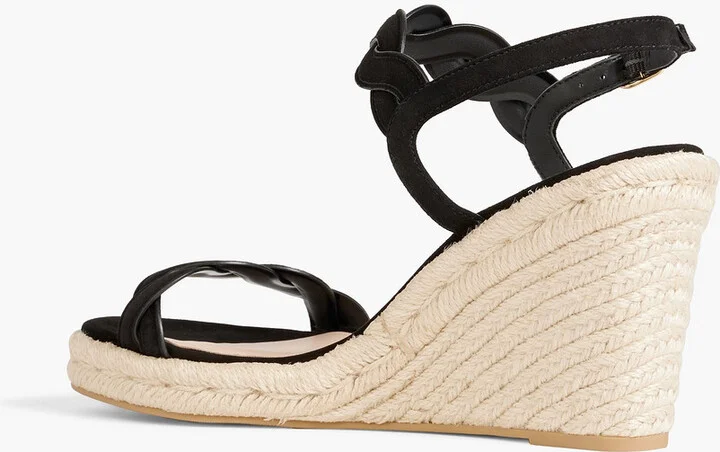 Twisted suede espadrille wedge sandals - Image 3