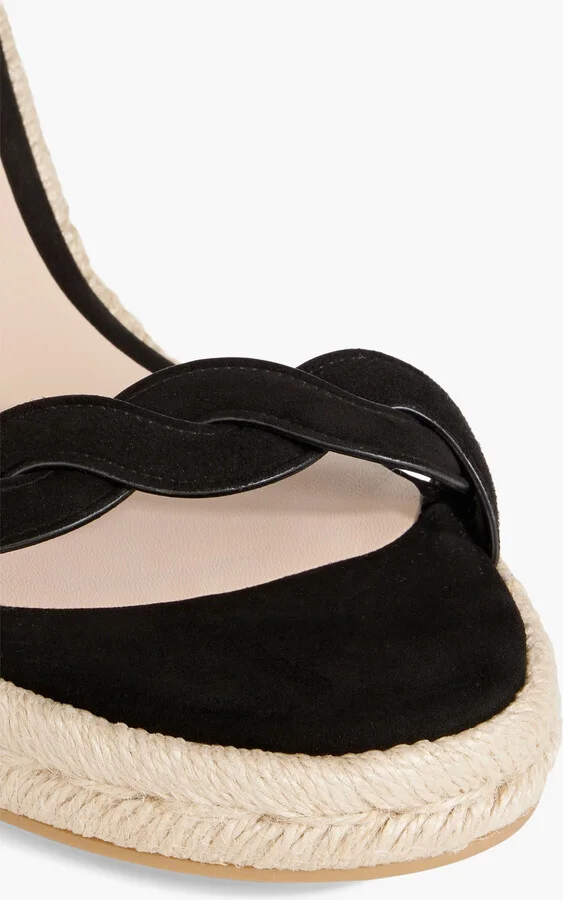Twisted suede espadrille wedge sandals - Image 4