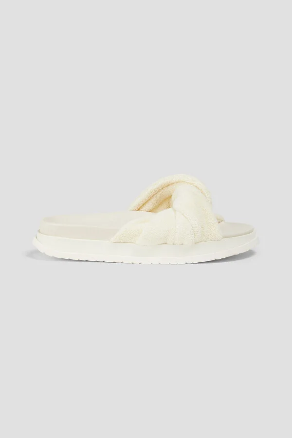 Twisted terry slides