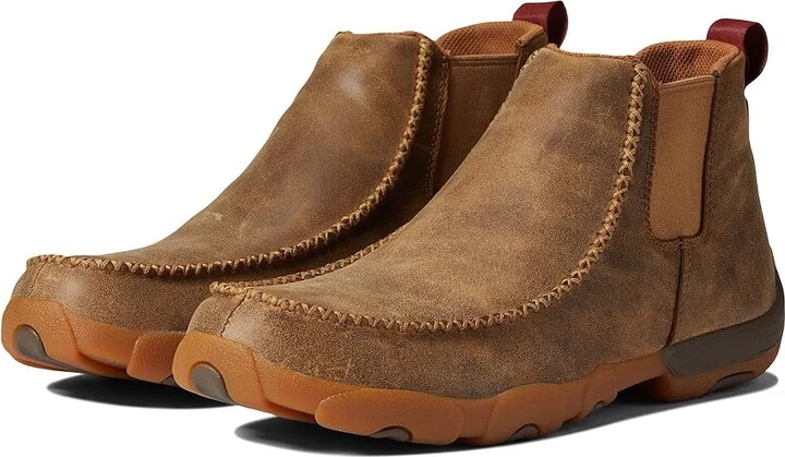 Twisted X MDMG002 Men's Moccasin Shoes Bomber : 10 M, Leather