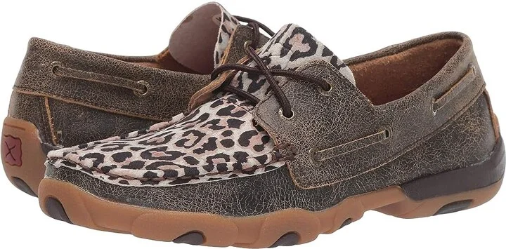 Twisted X WDM0057 Women's Boots Distressed/Leopard : 5.5 M, Leather