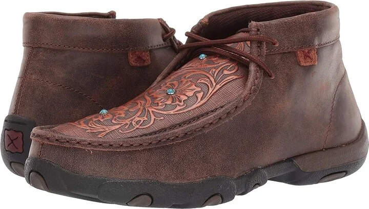 Brown,tooled Flowers