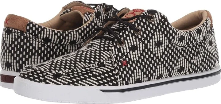 Twisted X WHYC017 Women's Shoes Black/White : 8 M, Canvas
