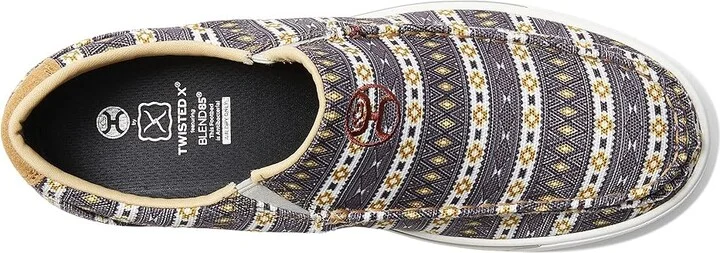 Twisted X WHYC024 Women's Moccasin Shoes Black/Yellow : 9.5 M, Leather/Textile - Image 2
