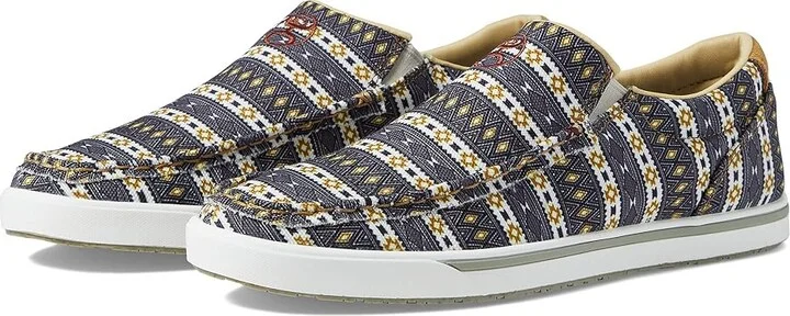 Twisted X WHYC024 Women's Moccasin Shoes Black/Yellow : 9.5 M, Leather/Textile