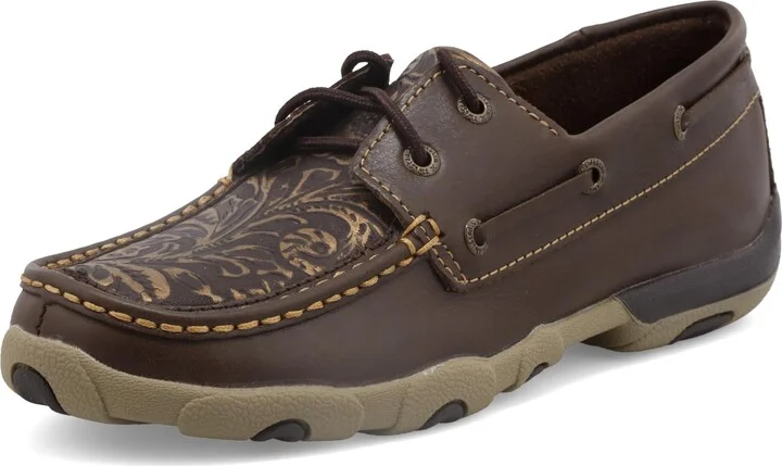 Brown & Embossed Flower