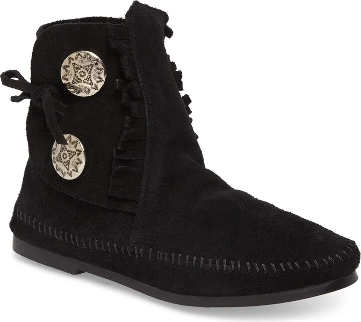 Two-Button Hardsole Bootie