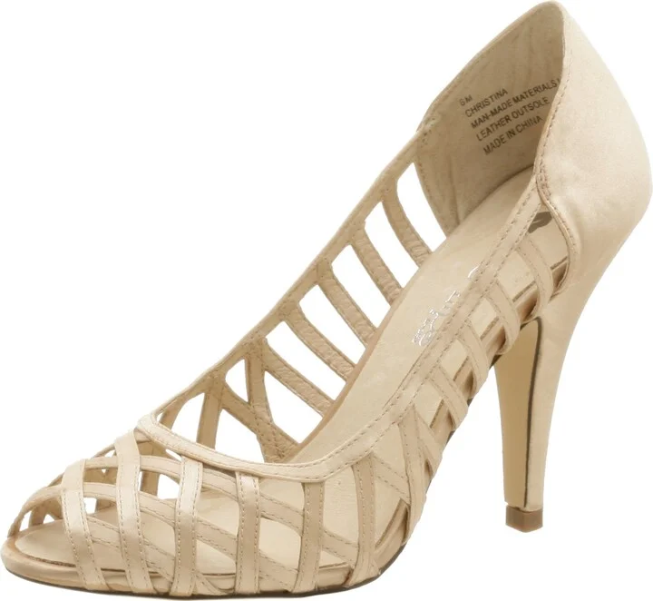 Two Lips Women's Christina Peep-Toe Pump