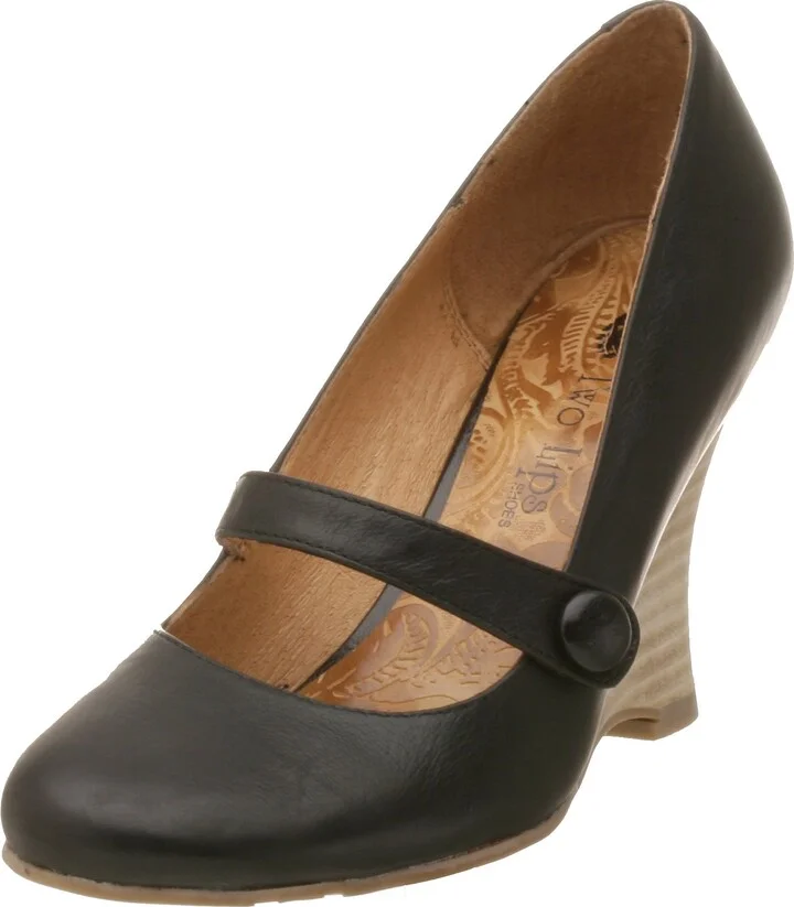 Two Lips Women's Clarice Wedge Mary Jane Pump