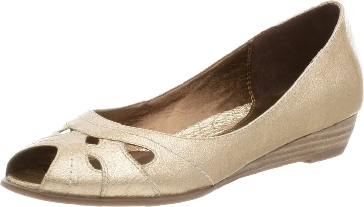 Two Lips Women's Elysa Peep Toe Flat