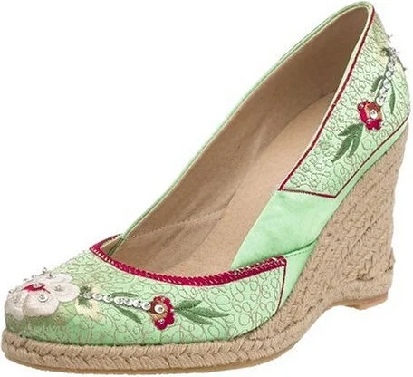 Two Lips Women's MENA Fabric Wedge