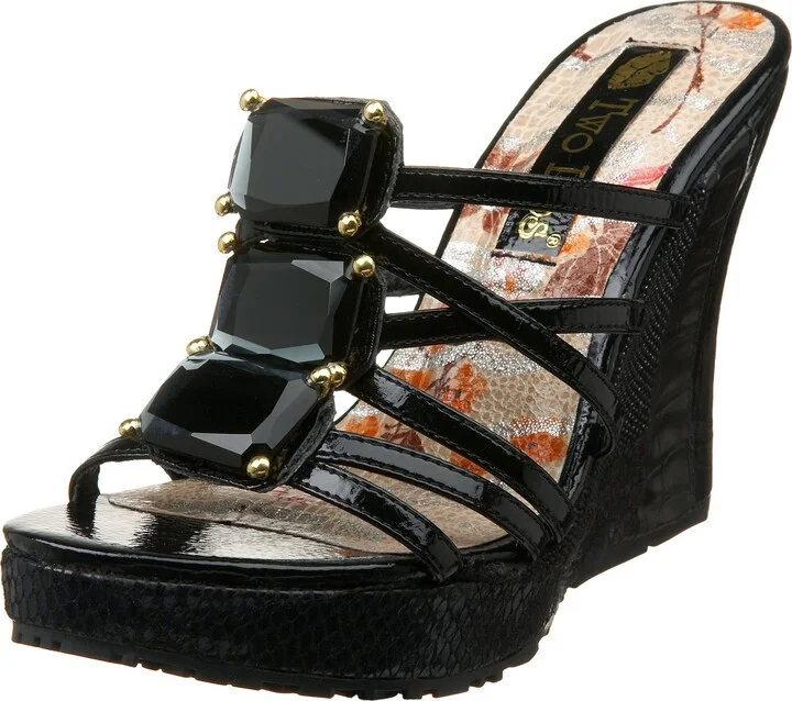 Two Lips Women's Souffle Platform Wedge Slide