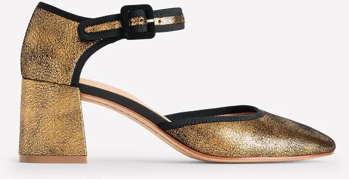 Two Part Block Heel Pumps, Dark Classic Leopard - Image 3