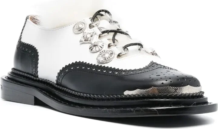 Two-Tone 35mm Embellished Oxford Shoes - Image 2