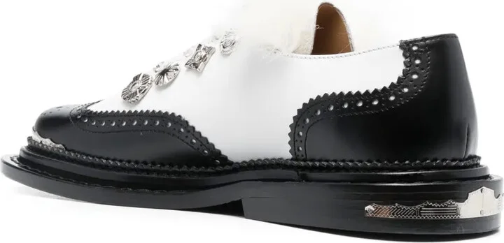 Two-Tone 35mm Embellished Oxford Shoes - Image 3