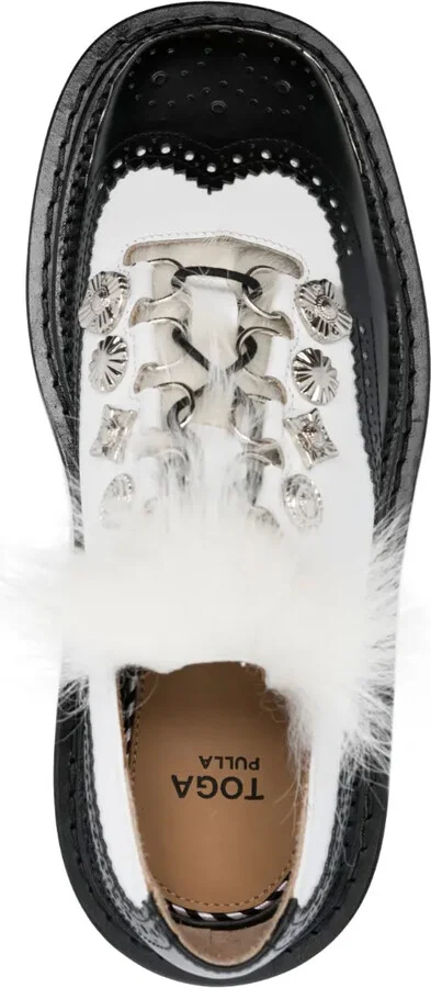 Two-Tone 35mm Embellished Oxford Shoes - Image 4