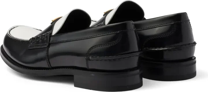 Two-Tone Brushed Leather Loafers - Image 4
