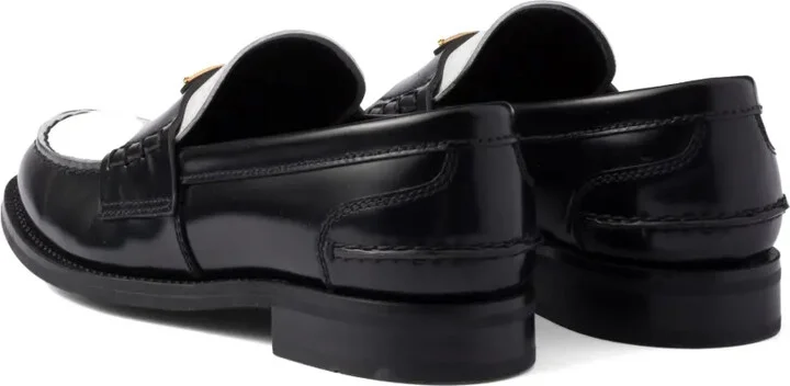 Two-Tone Brushed-Leather Loafers - Image 3