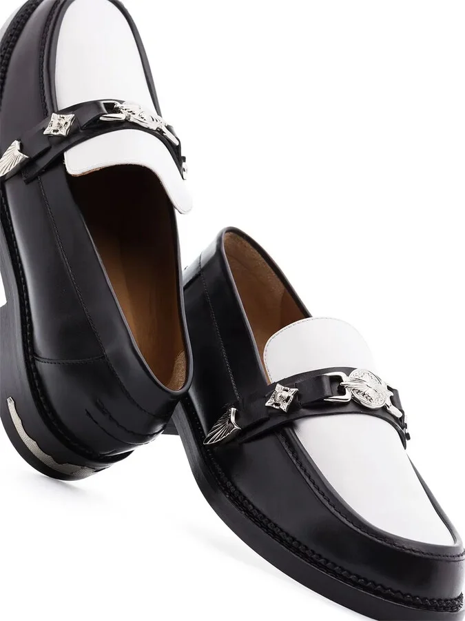 Two-Tone Buckled Loafers - Image 2