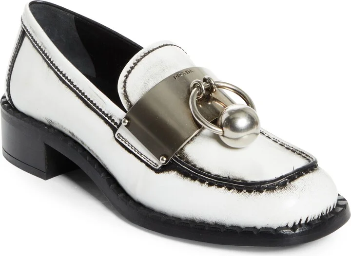 Two-Tone Calfskin Leather Loafer