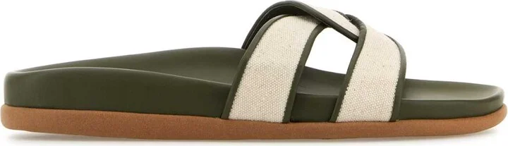 Two-tone Canvas Desmos Slippers