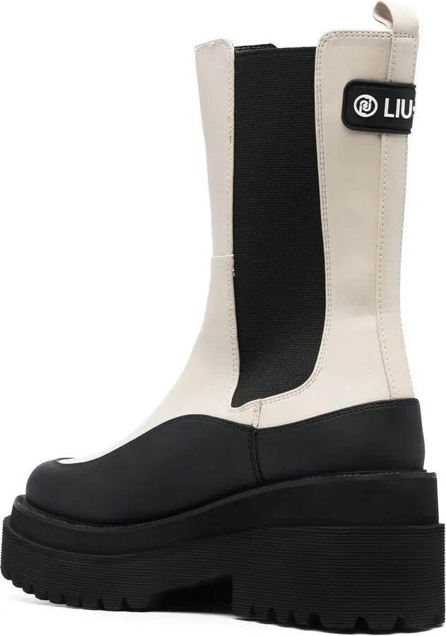 Two-Tone Chunky Ankle Boots - Image 3