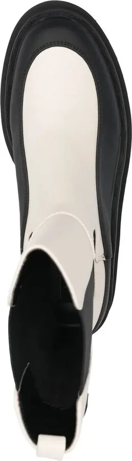 Two-Tone Chunky Ankle Boots - Image 4