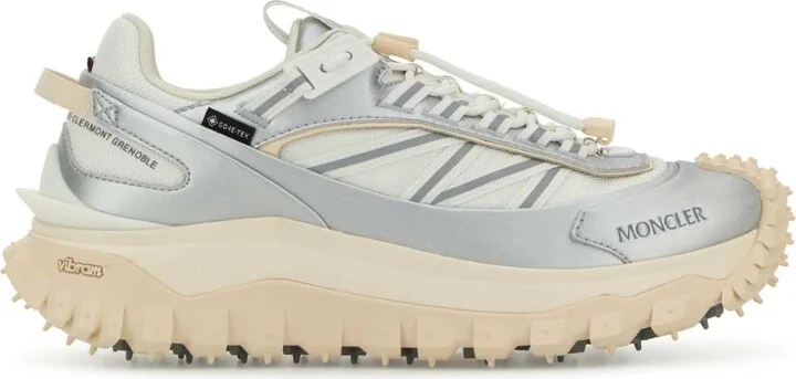 Two-tone Fabric And Leather Trailgrip Sneakers