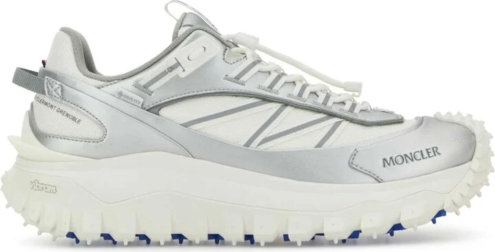 Two-tone Fabric And Leather Trailgrip Sneakers