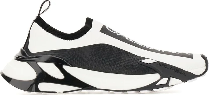 Two-tone Fabric Fast Slip Ons