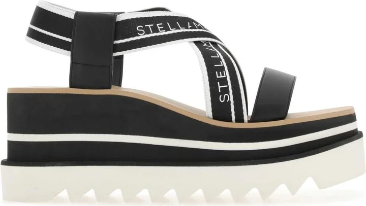 Two-tone Fabric Sneak Elyse Sandals