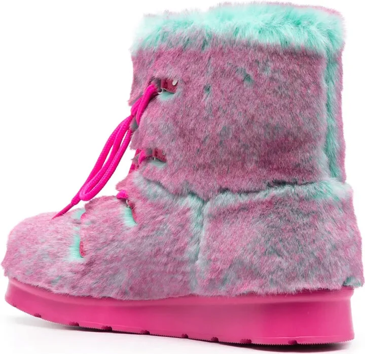 Two-Tone Faux-Fur Boots - Image 3
