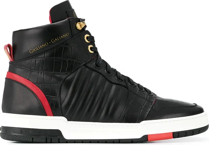 Two-Tone Hi-Top Sneakers