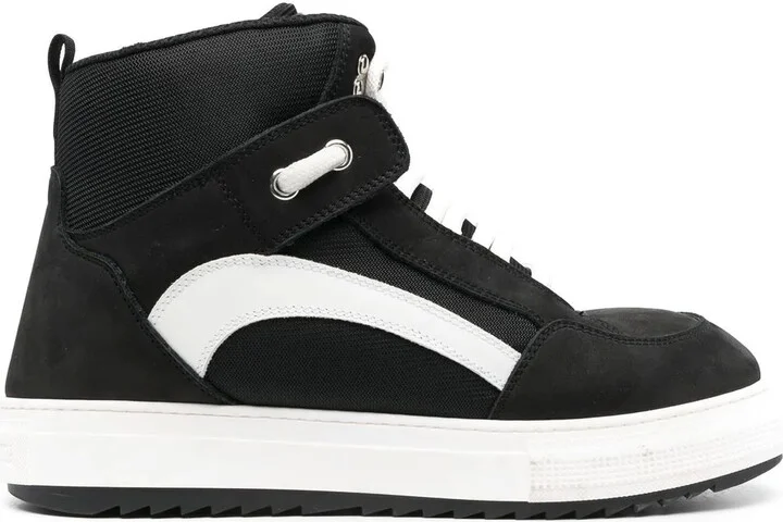 Two-Tone High-Top Sneakers