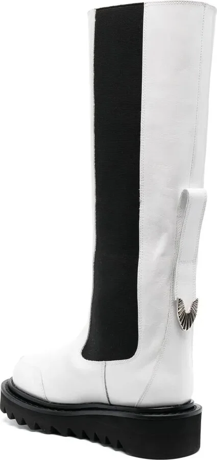 Two-Tone Knee Boots - Image 3