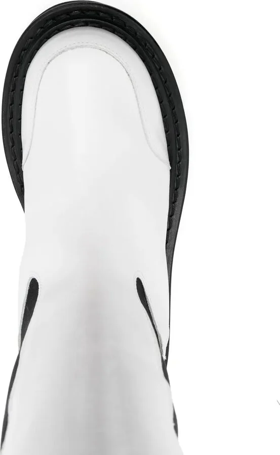 Two-Tone Knee Boots - Image 4