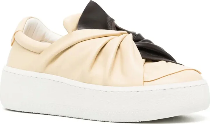 Two-Tone Knot-Detail Loafers - Image 2