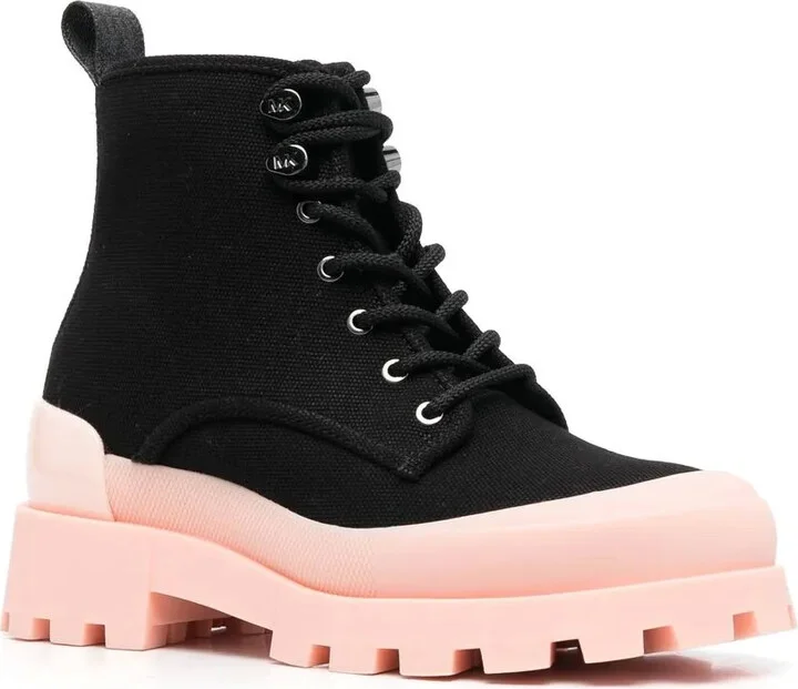 Two-Tone Lace-Up Boots - Image 2